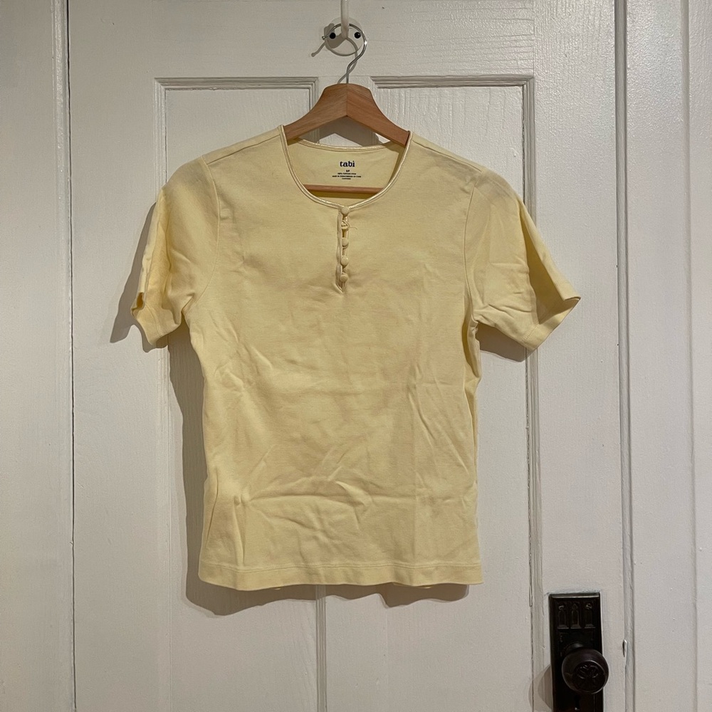 Tabi yellow Henley T-shirt